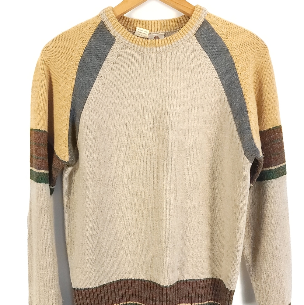 Vintage Alfie California Pullover Sweater Men's Large Multicolor Grandpacore